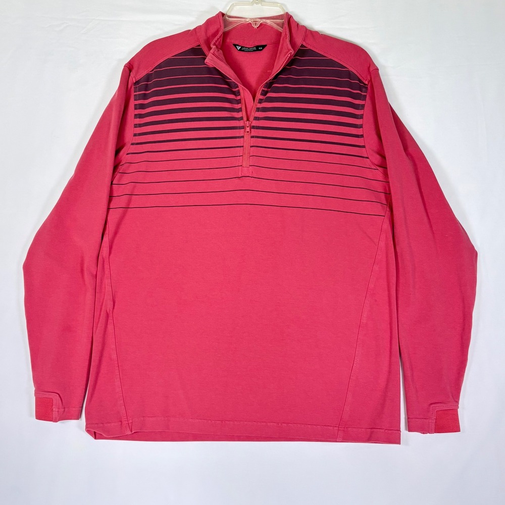 Levelwear Womens M Coral 1/4 Zip Pullover Bamboo Stretch Golf Athletic